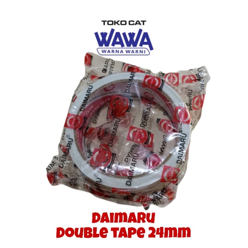 

lakban kertas dobel tip Double tape daimaru 24mm 12 yard