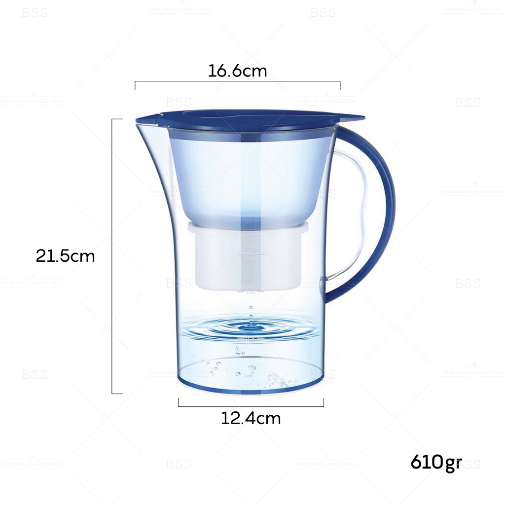 Teko Pitcher Filterasi 1.4 Liter Water Purifier Filter Air Minum ion Sehat Jernih Murni