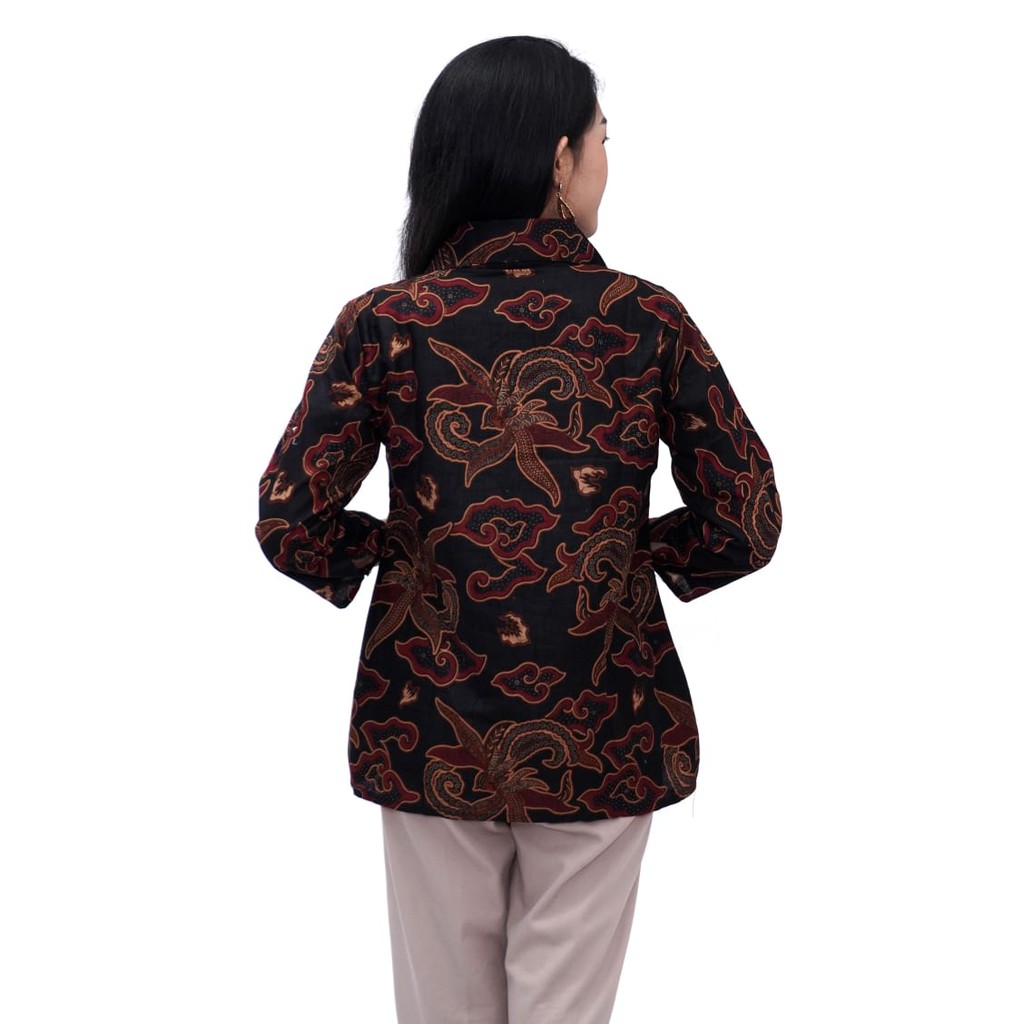 Kemaja Batik Wanita Kancing Depan Busui S-M--L-XL-XXL-3L-4L- 5L Kemeja Wanita