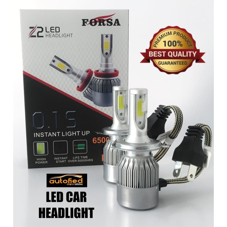LAMPU LED MOBIL TURBO FORSA H4 6500LM GARANSI 6 BULAN