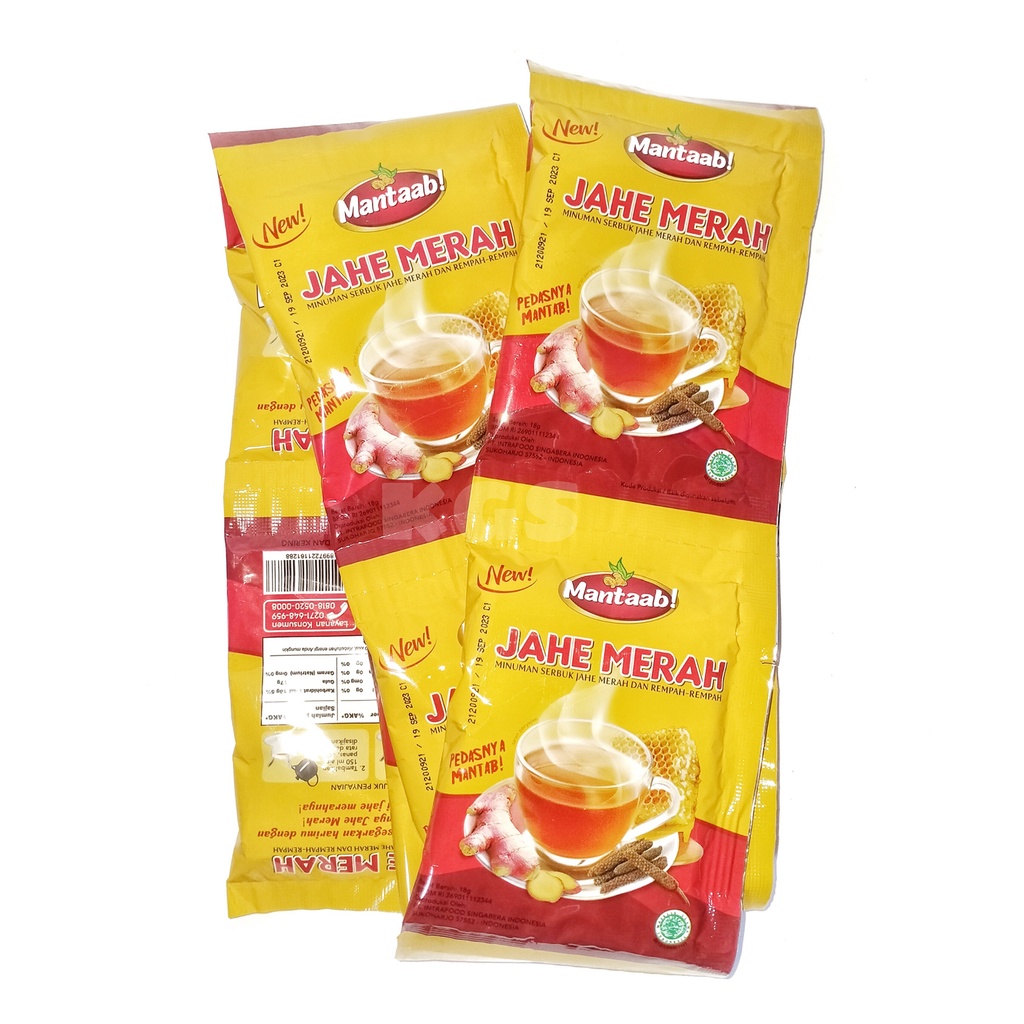 

Jahe Merah Mantaab Kemasan Renceng Isi 10 Sachet - Minuman Jahe Serbuk Jahe Merah - Mantaab Jahe Mer