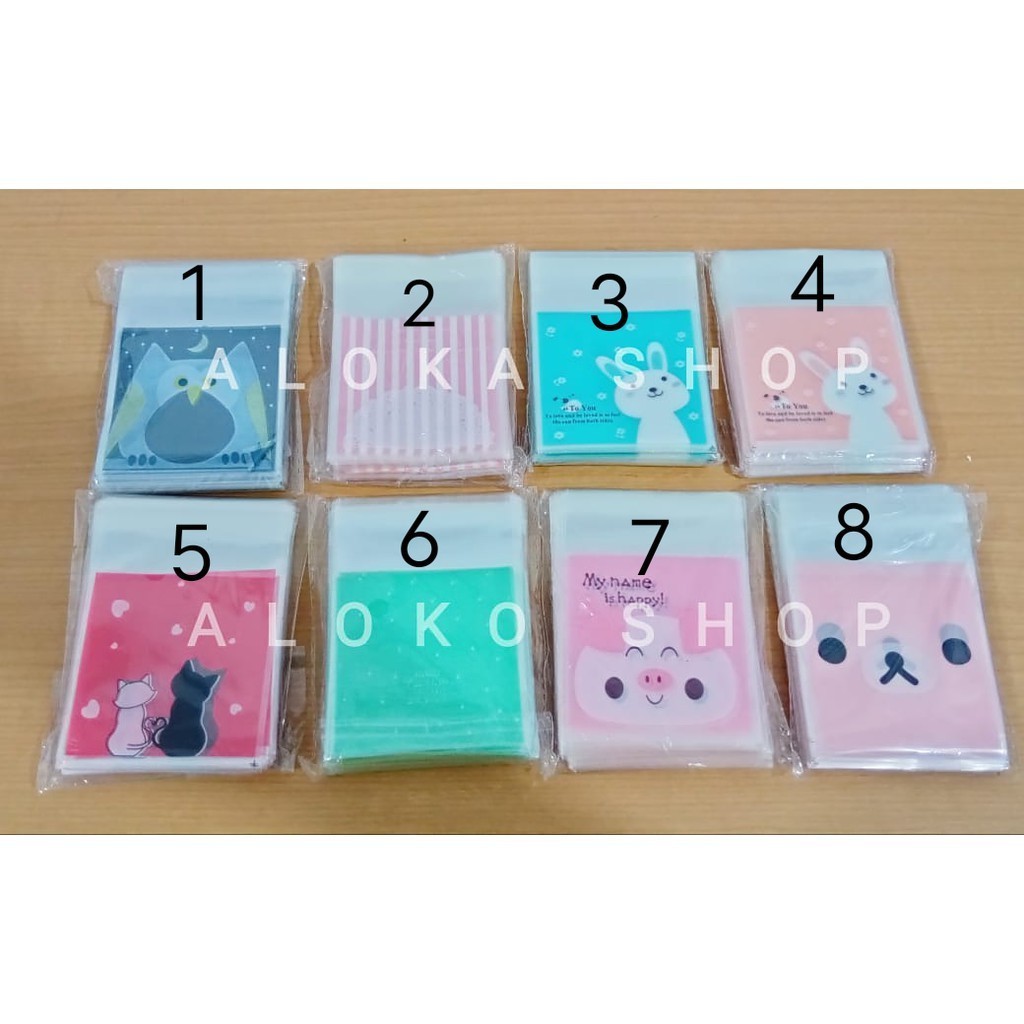 100 Pcs 7x7 cm Cookies bag / plastik kue kering cantik / kemasan kue lucu