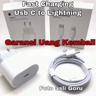 Ada   ptor 18W + USB C to Lightning Fast Charging iphone X Xr