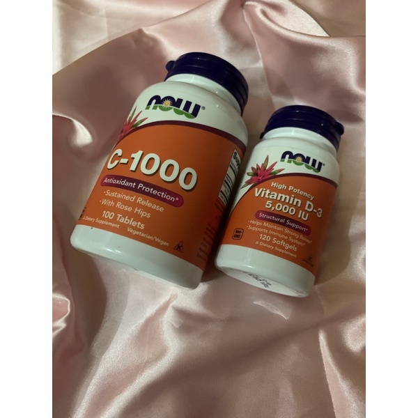 Paket hampers immune vitamin NOW Vit C 1000mg D3 5000 IU
