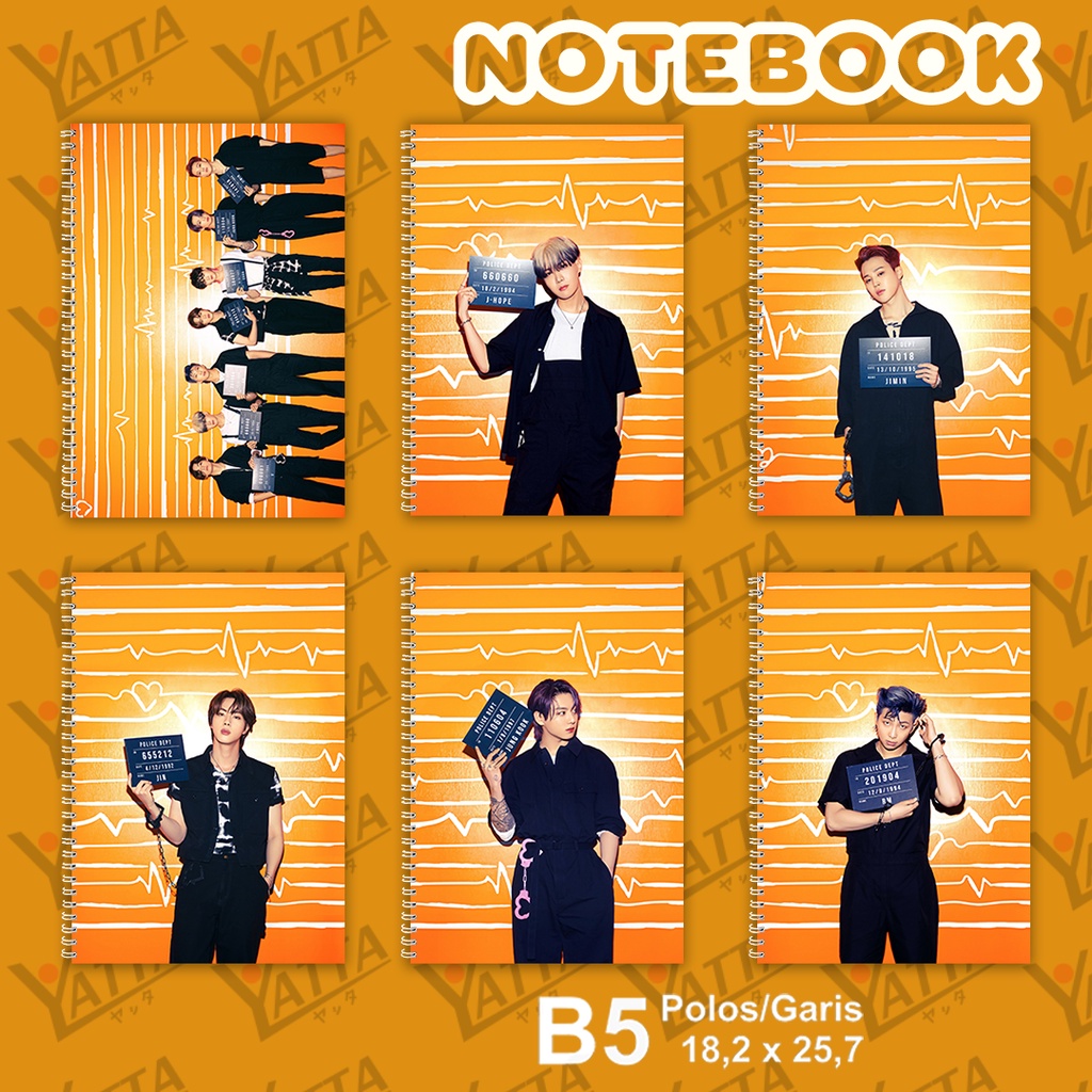 

Notebook KPOP BTS Butter Single Album Ukuran B5 18,2 x 25,7 cm Seri 4