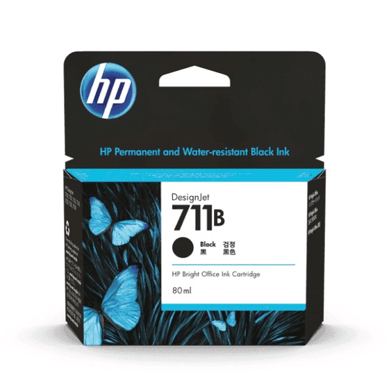 Tinta HP 711 XL Black Original Cartridge 80ml - CZ133A