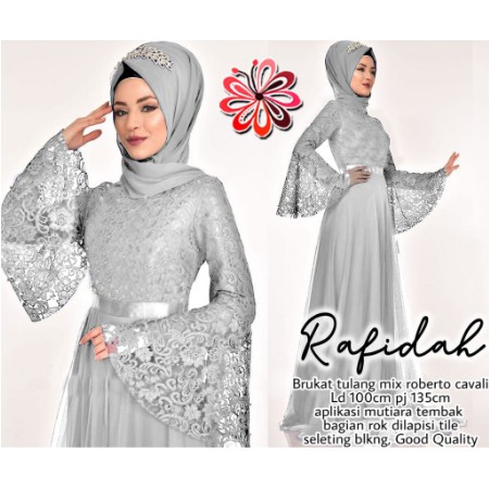 Terlaku.. Baju gamis wanita terbaru model pesta kekinian moscrepe polos alya maxi ld100 busui size