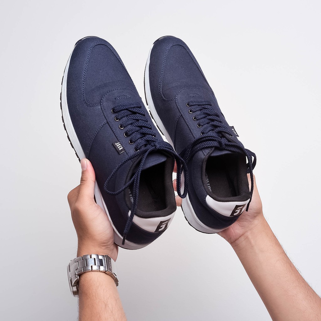 RAVE NAVY |FORIND x JACK| Sepatu Sporty Kanvas Kets Running Pria/Cowok Lokal Sneakers Footwear Ori