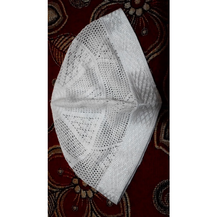 Kopiah-Peci- Peci Rajut Impor Saudi (Madinah) - 23=58Cm -Peci-Kopiah.