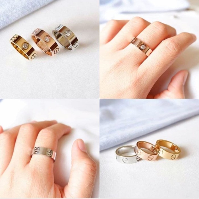 cincin stainless Cartier love - GOLD, 6