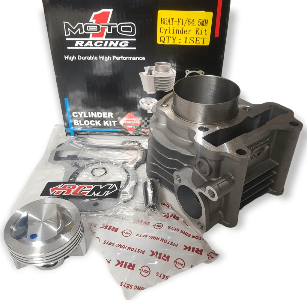 CILINDER SILINDER CYLINDER BLOK BLOCK KIT SET MA PISTON RING N PEN HONDA BEAT FI F1 STARTER KASAR HALUS CARBU  KARBU INJEKSI STREET SCOOPY STYLISH DLL UK 54.5MM 54.5 MM 54 5 MM KVY K44 MOTO1 ASLI