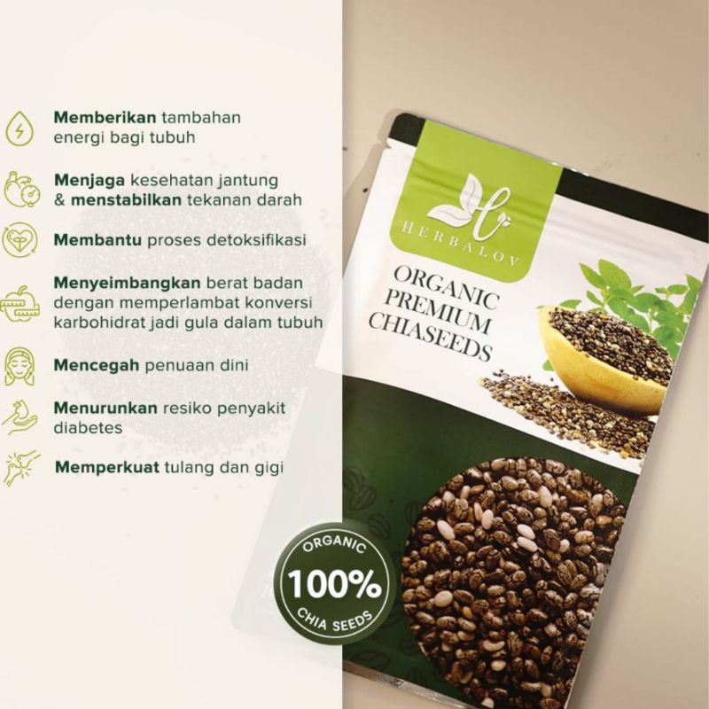 

RB Premium Chia Seed By Herbalov Pelengkap makanan untuk program penurunan berat badan