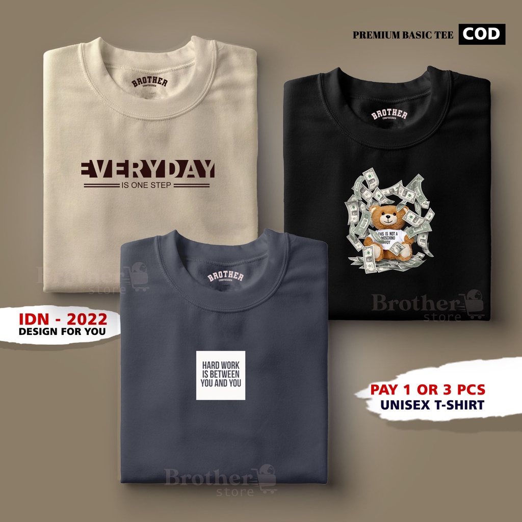 BUY 1 OR 3 PCS ( PROMO COD ) BROTHER STORE / Kaos Distro100% Catoon Combed 30s / ArticelEHAU