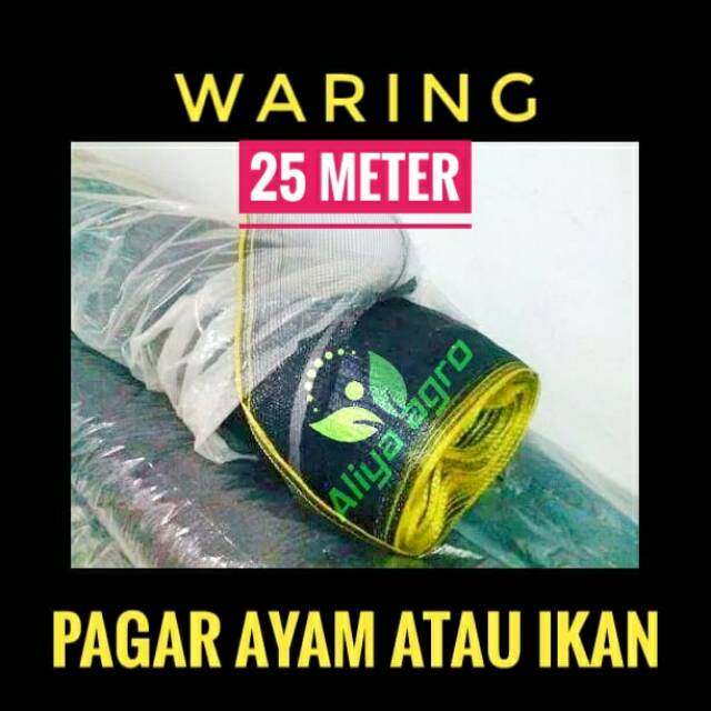 Waring jaring ikan roll 25 meter