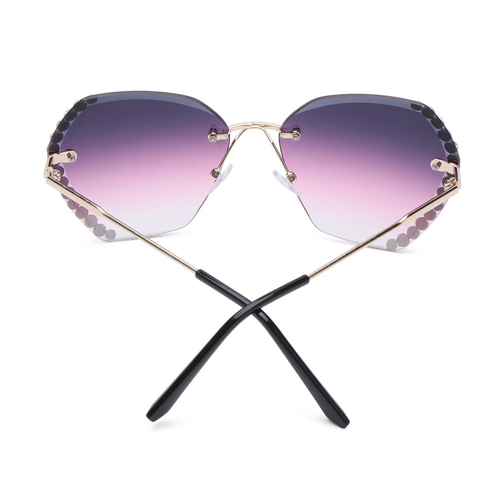 R-flower Rimless Sunglasses Musim Panas UV400 Shades Sun Glasses