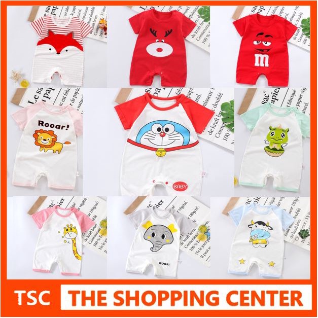 TSC - Romper Bayi Laki-Laki/perempuan Lengan Pendek Tulisan Baby Jumper Pakaian Bayi