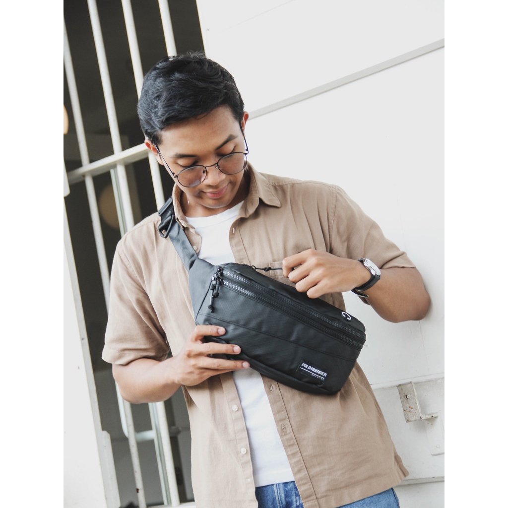 [KLIKTAS] Tas Pinggang Kasual Pria Polo Hummer 19038 - Waistbag Pria