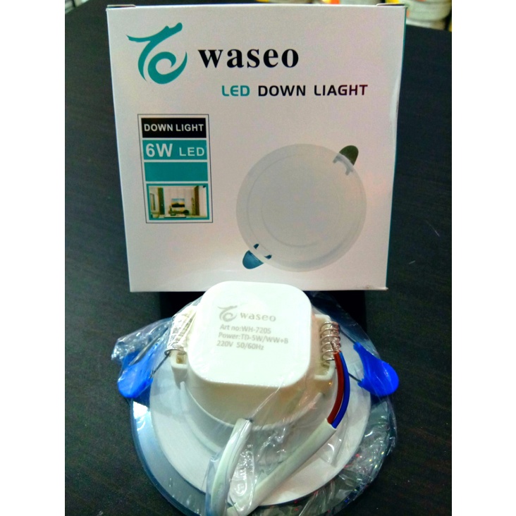 DOWNLIGHT LED WASEO 6W 3 WARNA KUNING - BIRU - UNGU