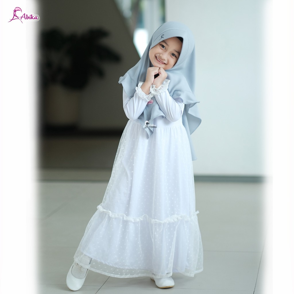 GAMIS MUSLIM  TUTU ANAK ORIGINAL ABIKA HIJAB  SANDRA KIDS ABIKA (DRESS SAJA TANPA HIJAB)
