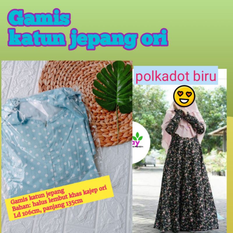GAMIS KATUN JEPANG POLKADOT