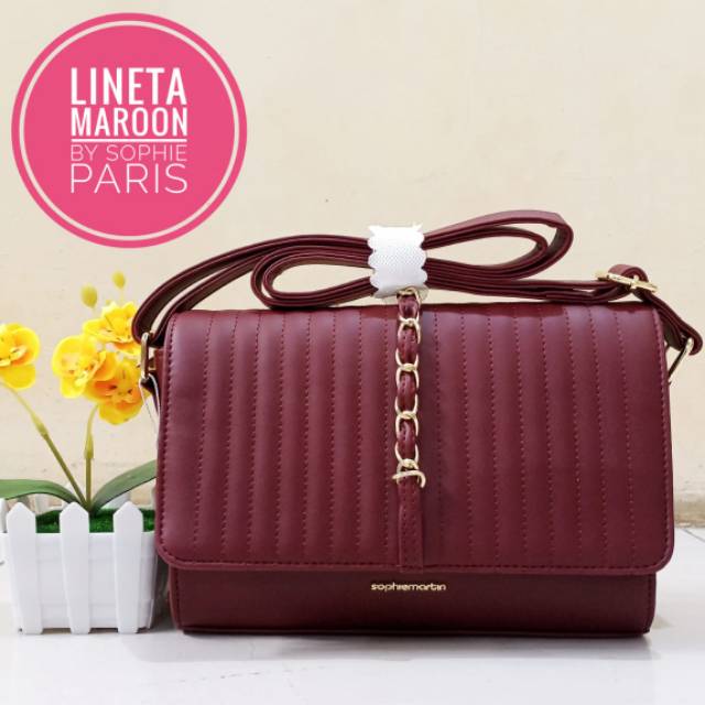 TAS LINETA MAROON SOPHIE PARIS