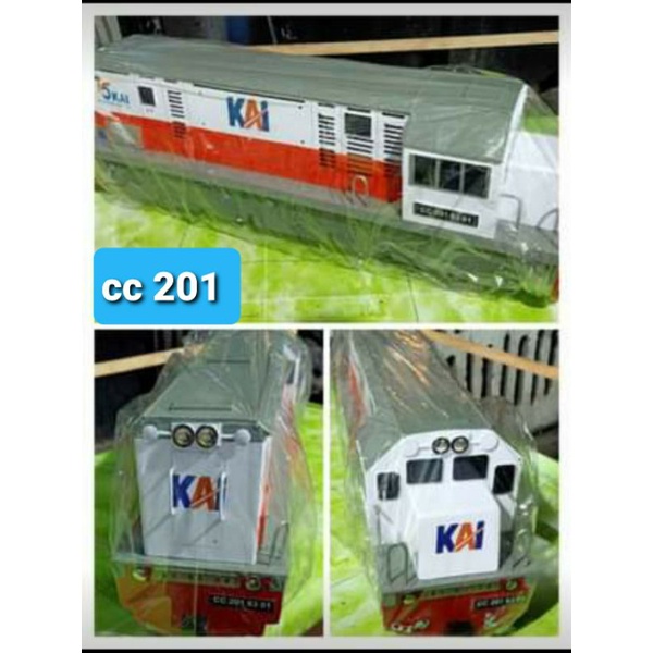 mainan miniatur kereta api indonesia locomotif cc 201.