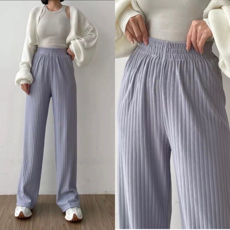 Kai Knit Pants - Celana Kulot Knit Tebal - Celana Wanita