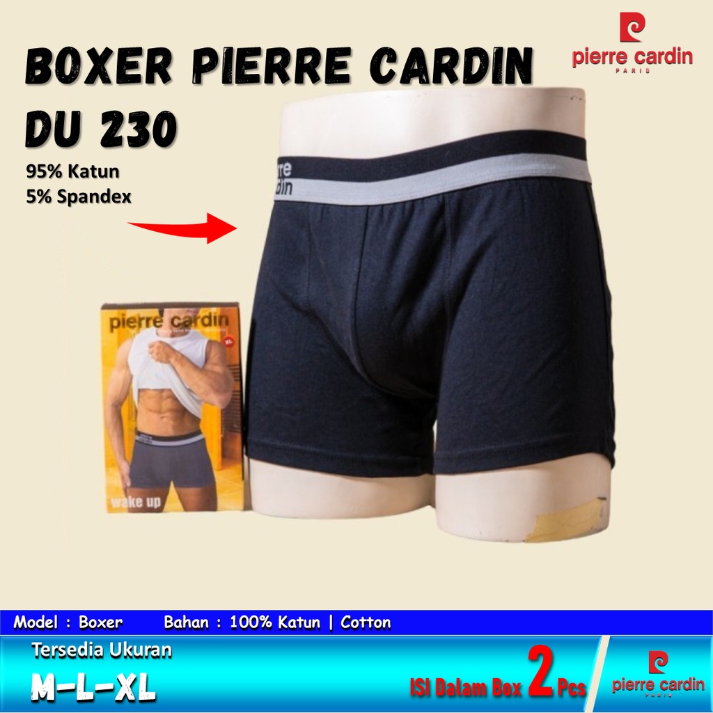 Celana Boxer Pria PIERRE CARDIN  PC 230 ISI-2 PCS harga terjangkau