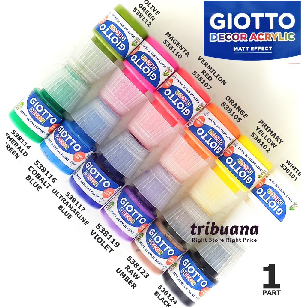 

Giotto Decor Acrylic 25 ml - Cat Acrylic/Akrilik Part 1 (satuan)
