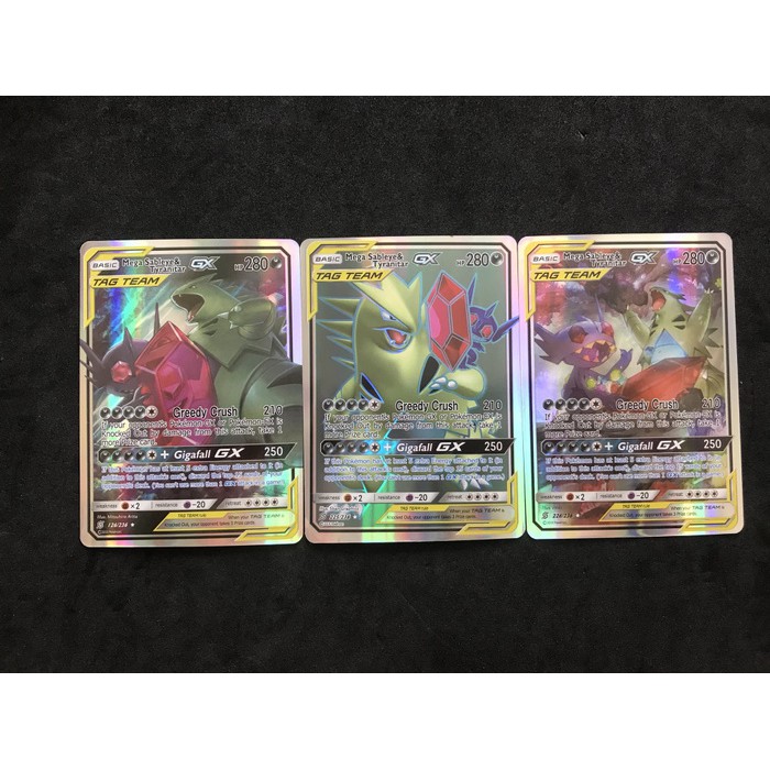 Kartu Pokemon TCG Sun&Moon Tag Team Mega Sableye & Tyranitar GX