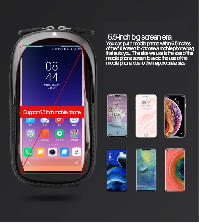 Tas Sepeda Smartphone 6.5 inc Frame Depan Merk WHEELUP Original