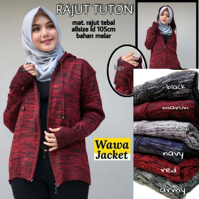 jaket sweater rajut twis_sweater rajut wanita