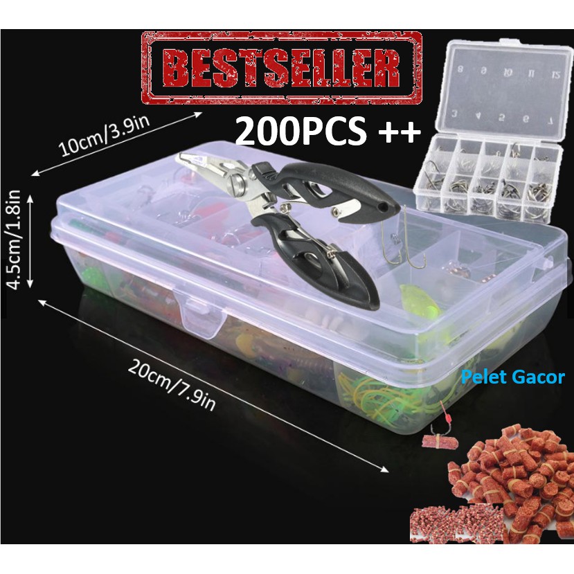 SET FISHING BAIT KIT SOFT LURE METAL JIG  SPOON KAIL BOX KOTAK HOOK MINI ULTRA LIGHT UL CASTING PCS