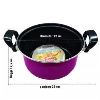 Panci serbaguna Maspion dutch oven anti lengket 20 cm - Random