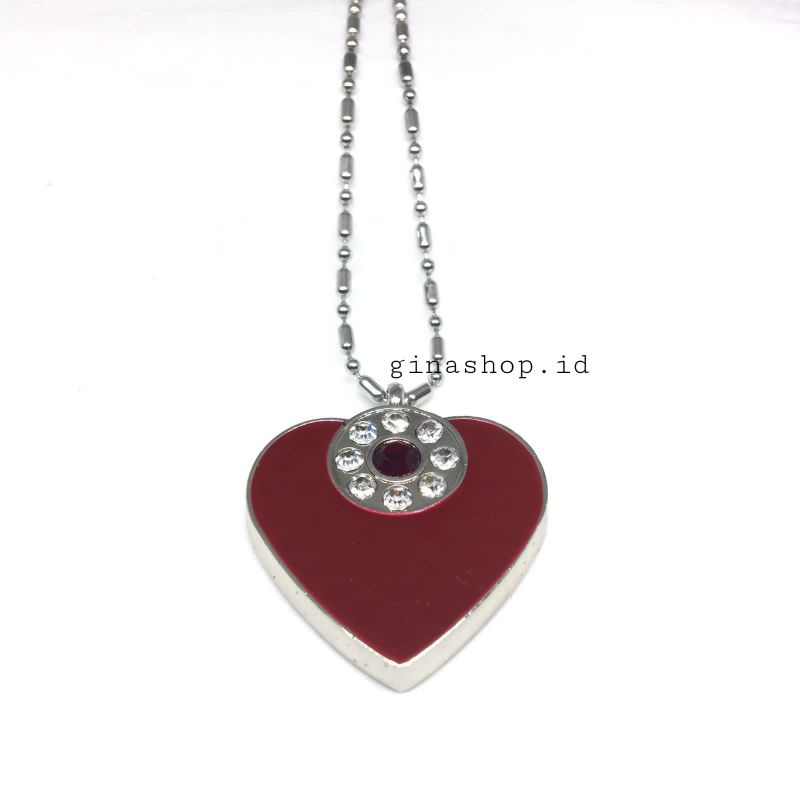 Kalung Quantum Kesehatan | Pendant Health Garansi Asli Model Terbaru bisa bayar di tempat liontin love full maroon