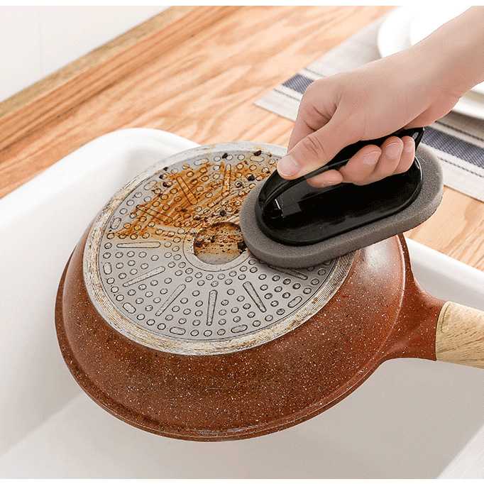 Brush Pembersih Karat Besi Nano Melamine Magic Sponge For Alat Dapur / Spon Pembersih Karat Kerak Noda Panci Wajan Kompor Dapur / Spons Ajaib Pembersih Penghilang kerak karat kotoran Cleaner Serbaguna /Sikat Panci Gosong Karatan Spon Tebal Pembersih Dapur