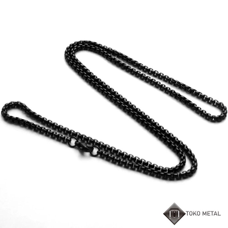 Kalung Titanium Rantai Anti Karat Pria 3 mm [ Toko Metal ]