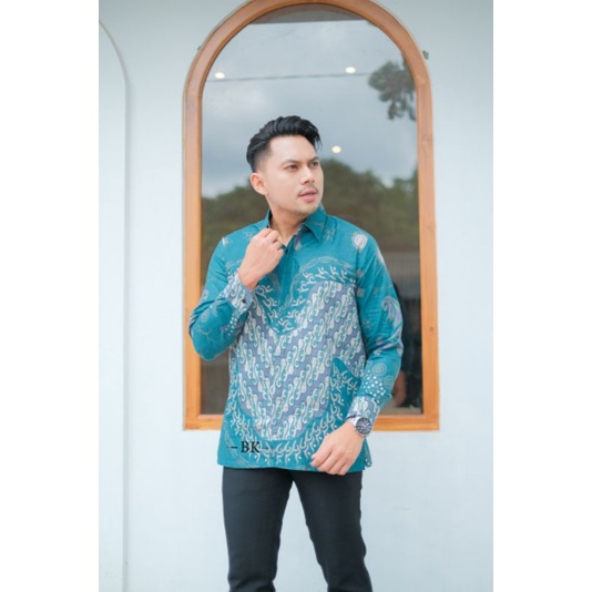 KEMEJA BATIK LENGAN PANJANG MOTIF BARU SIZE M L XL XXL