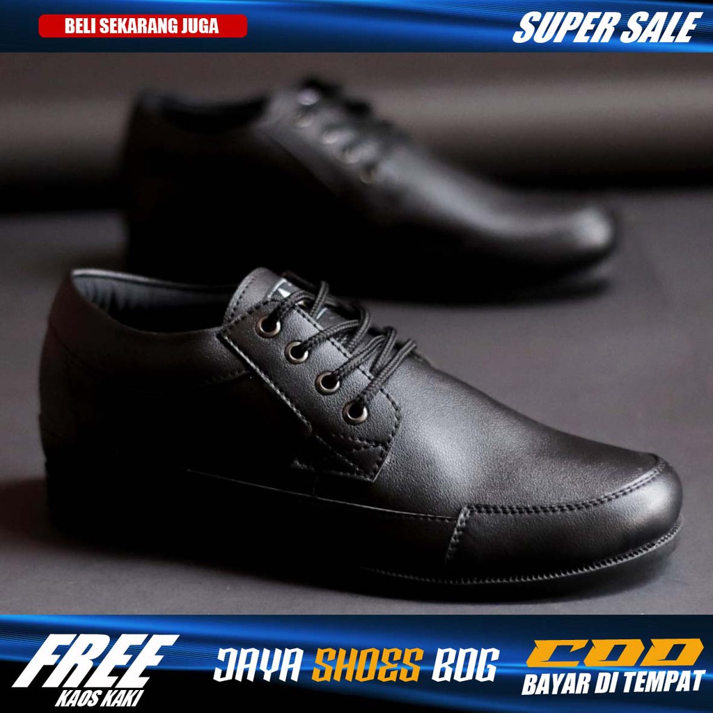 PIRELY|Sepatu Formal Pria Casual Pantofel Hitam Kerja Kuliah Original Terbaru Semi Kulit