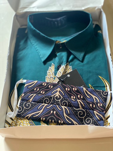 Enzy Batik Kemeja Batik Pria Kusuma - Green