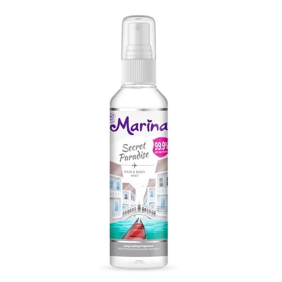 Marina Hair and Body Mist With Moisturizing Sweet Almond 100ML