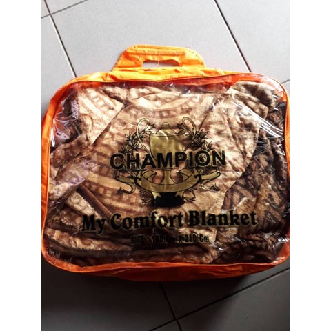 Selimut Bulu Champion Super Soft Blanket 180x210 cm Motif Elegant