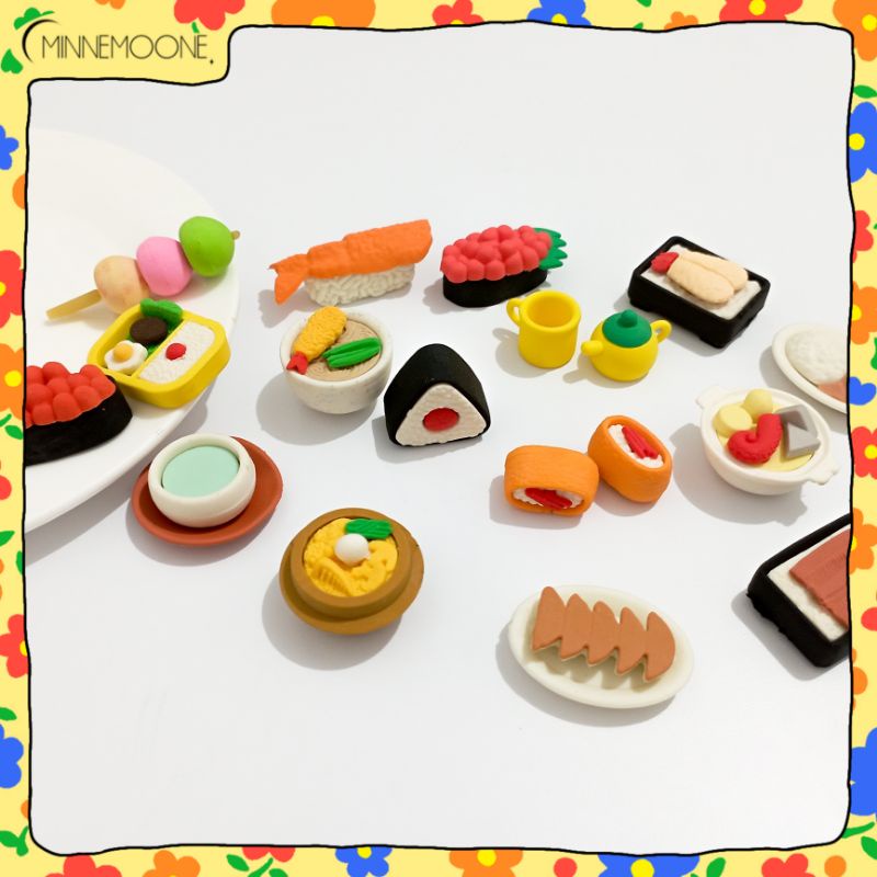 

[MinneMoone] penghapus pensil / stip karakter lucu : seri makanan jepang