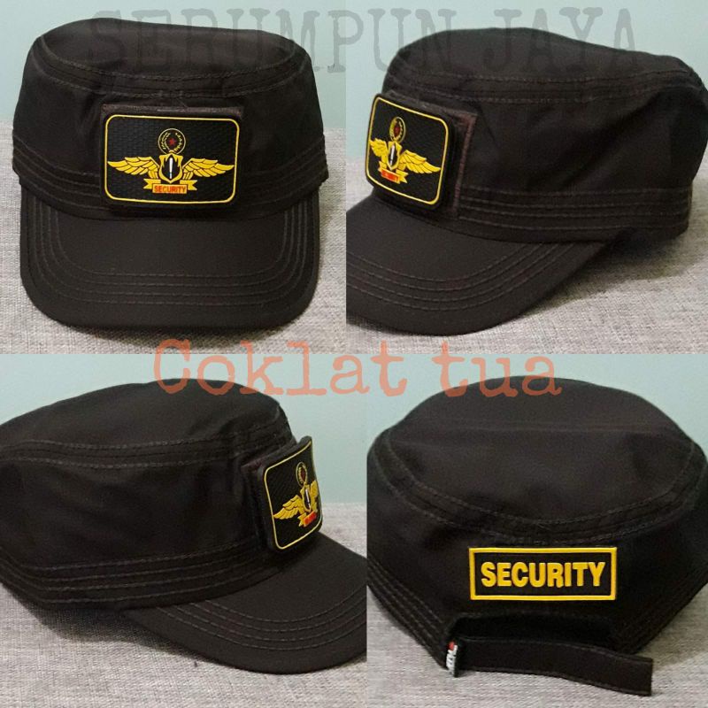 TOPI COKLAT KOMANDO SECURITY WINGS - TOPI KOMANDO SECURITY LOGO WINGS VELCRO 2 PATCH