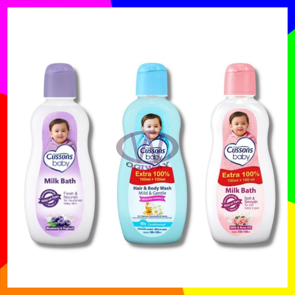 (CB) Cusson Dan Pure Baby Hair & Body Wash Extra 100% 100mL + 100mL / Sabun Bayi 2in1 200mL, Refill 