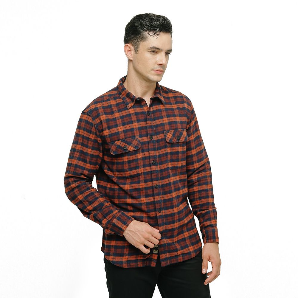 KEMEJA PRIA X-WAYSIDE SHIRT - BROWN