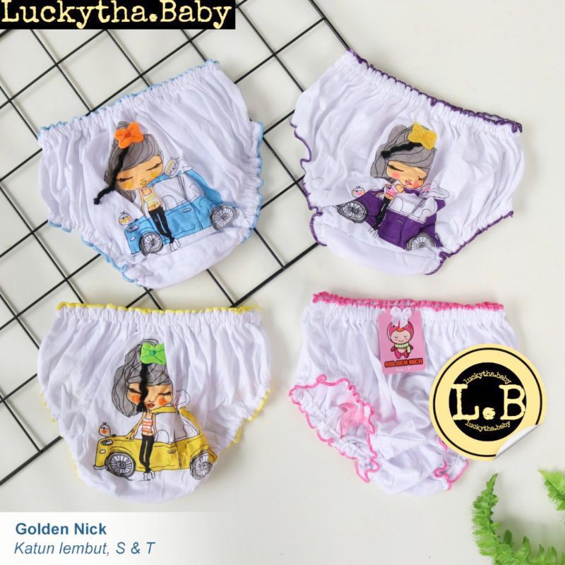 6pcs_ celana dalam GOLDEN NICK ANAK SIZE S&amp;T / CD GOLDEN NICK RAMBUT / CD GN ANAK