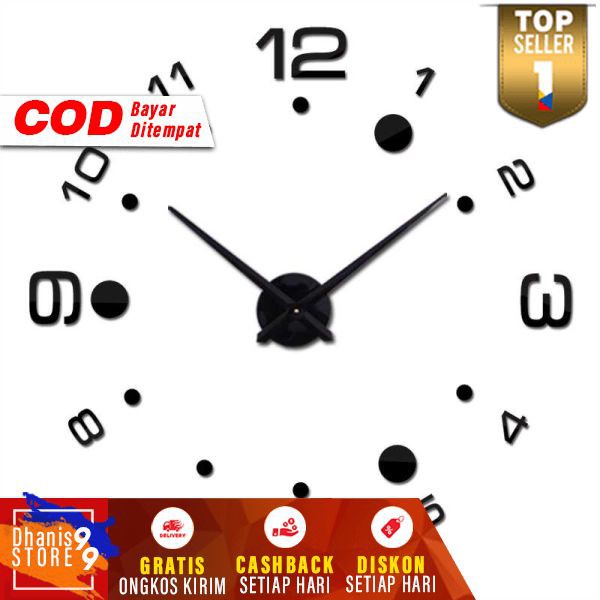 –751# Jam Dinding Besar DIY Giant Wall Clock Dekorasi Tembok Rumah Jamdinding Raksasa Murah