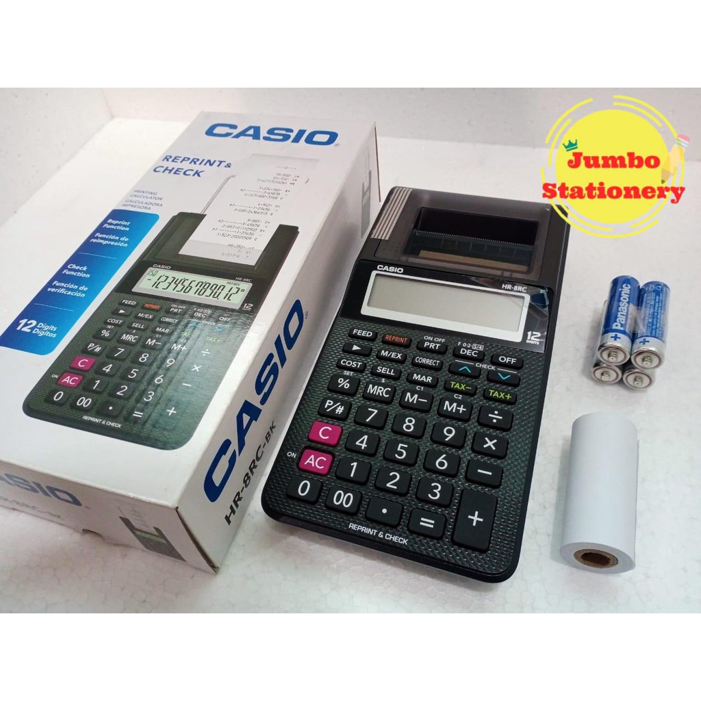 Casio Printing Calculator Hr-8rc Bk