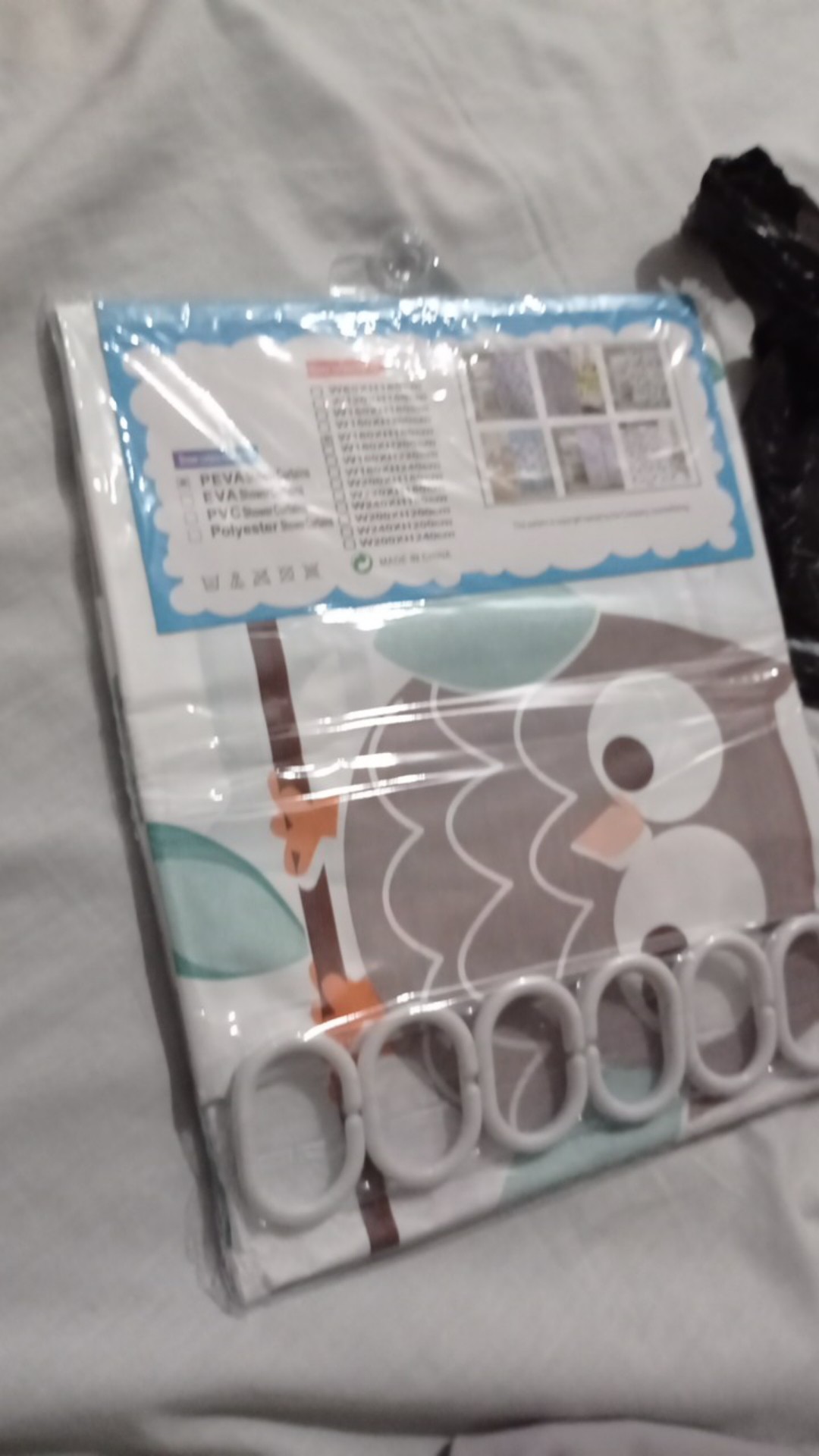 Gorden Shower Curtain [ Owl / Burung Hantu ] Tirai Kamar Mandi